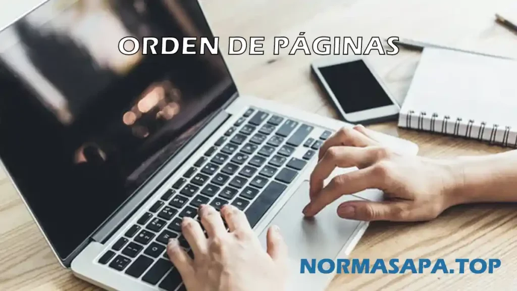 Orden de páginas Normas APA